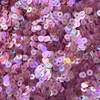 4mm Sequins Rose Pink Semi Frost Rainbow