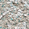 6mm Sequins Bone Turquoise Fleck Opaque