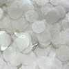 20mm Sequins Top Hole White Sparkle Glitter Texture