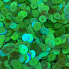 8mm Sequins Lime Aqua Luster Iris Matte Glossy Duo