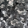 8mm Sequins Hematite Gray Metallic Embossed Texture