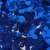 8mm Sequins Royal Blue Metallic Embossed Texture
