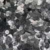 5mm Sequins Hematite Gray Metallic Embossed Texture