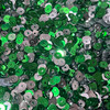 5mm Sequins Green Silver Metallic Shiny