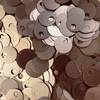20mm Sequins Large Hole Champagne Rose Gold Matte Shimmer