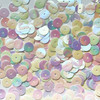 8mm Sequins White Rainbow Iris Opaque