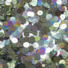 8mm Sequins Silver Metallic Iris Vintage Painted Effect