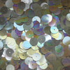 10mm Sequins Silver Metallic Iris Vintage Painted Effect