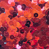 8mm Flat Sequins Deep Rich Orange Metallic Made in USA