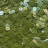 5mm Flat Sequins Olive Green Opaque Embossed Texture Made in USA