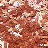 5mm Flat Sequins Coral Orange Opaque Satin Pearl Made in USA