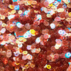 5mm Flat Sequins Orange Crystal Rainbow Iris Made in USA