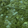 5mm Flat Sequins Olive Green Opaque Made in USA
