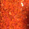 4mm Sequins Orange Transparent Fluorescent Made in USA