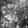 4mm Sequins Smoke Gray Transparent Glossy Matte Made in USA
