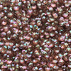 4mm Cup Sequins Topaz Brown Crystal Rainbow Iris