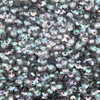 4mm Cup Sequins Gray Crystal Rainbow Iris