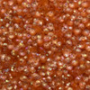 4mm Cup Sequins Peach Orange  Super Shiny Crystal Rainbow Iris