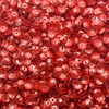6mm Cup Sequins Deep Red Coral Pearl Translucent