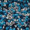 6mm Cup Sequins Turquoise Matte Silver Metallic Matte Metallic Reversible Made in USA