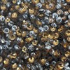 6mm Cup Sequins Gold Tiger Stripes on Crystal Transparent  Made in USA