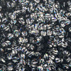 6mm Cup Sequins Silver Black Hologram Tiger Stripes Black Opaque Glossy