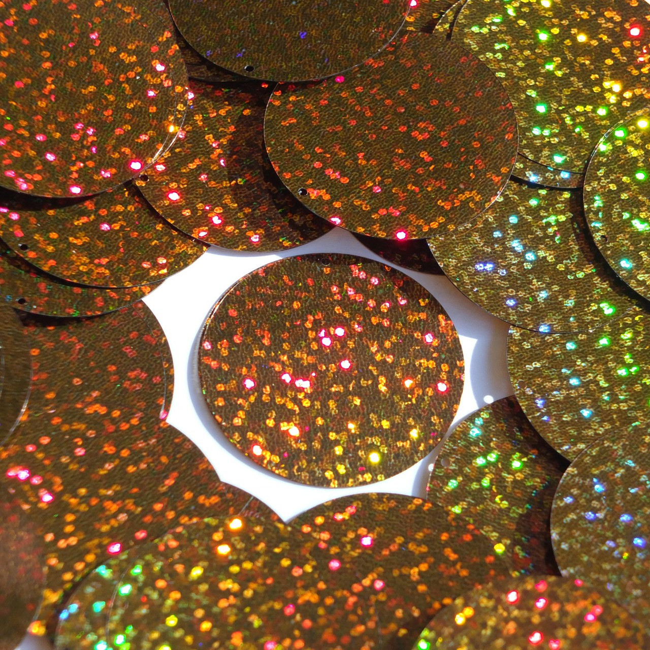 1.5" Sequins Brown Glitter Hologram Glitter Sparkle Metallic