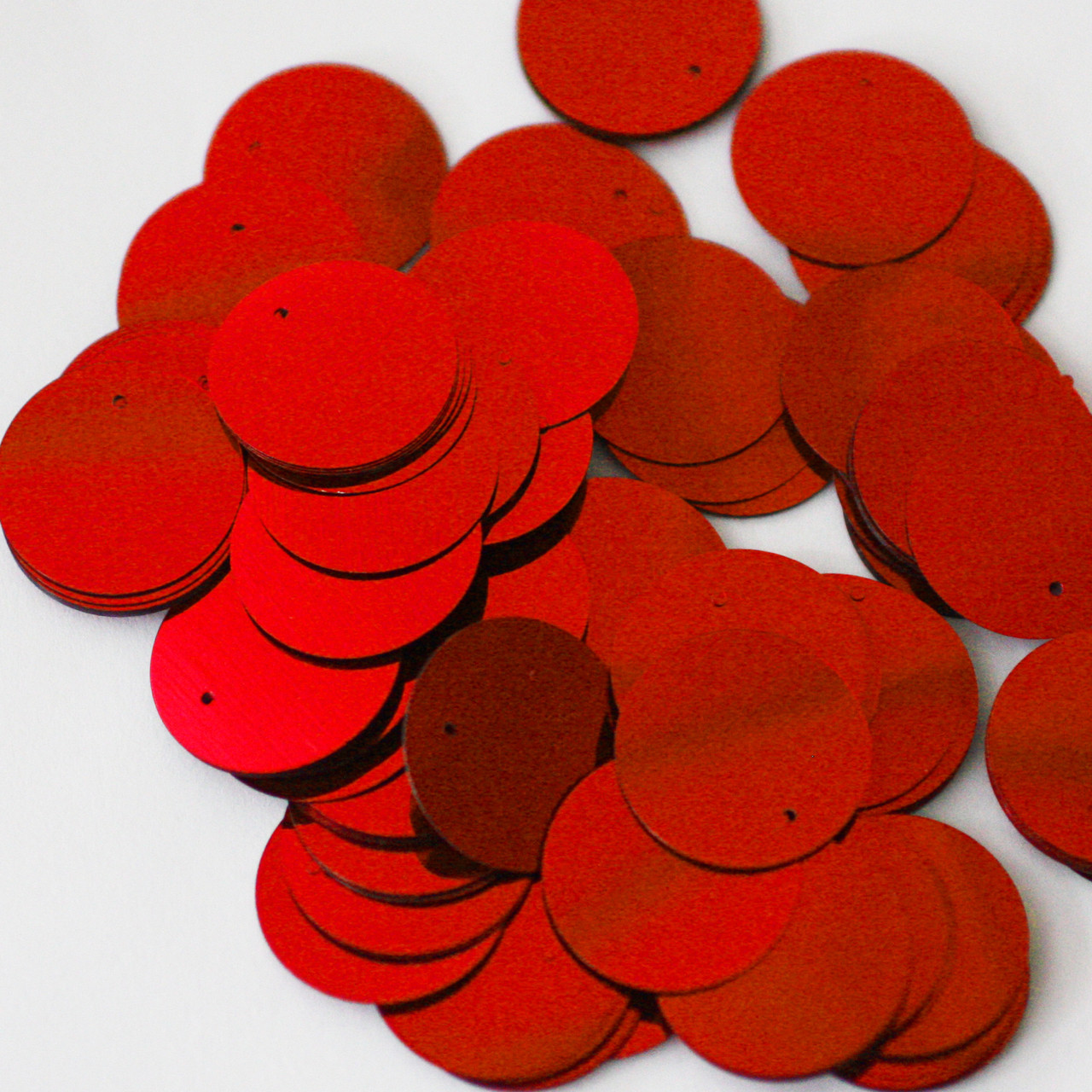 20mm Sequins Red Metallic