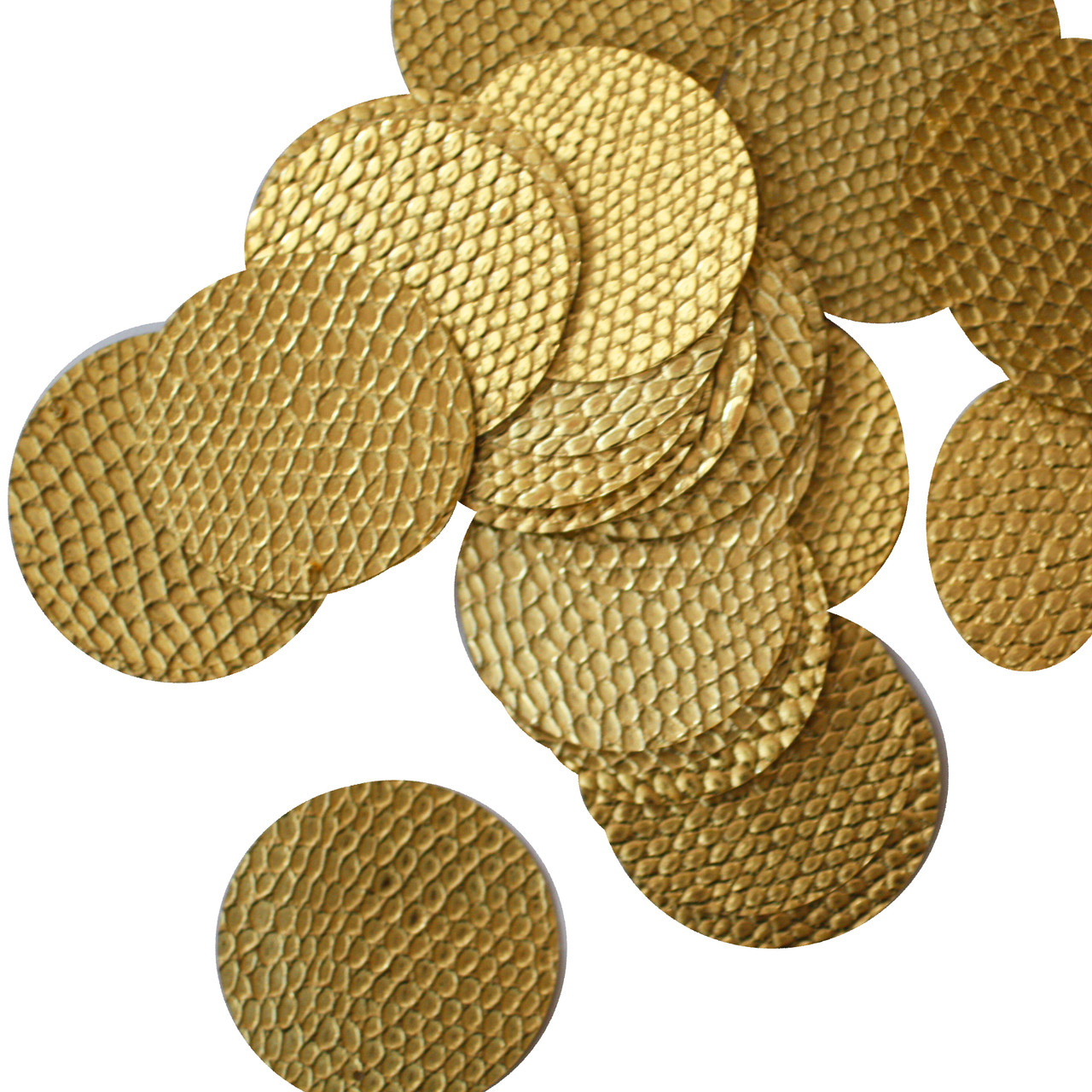 30mm Sequins Gold Nugget Snakeskin Effect Metallic