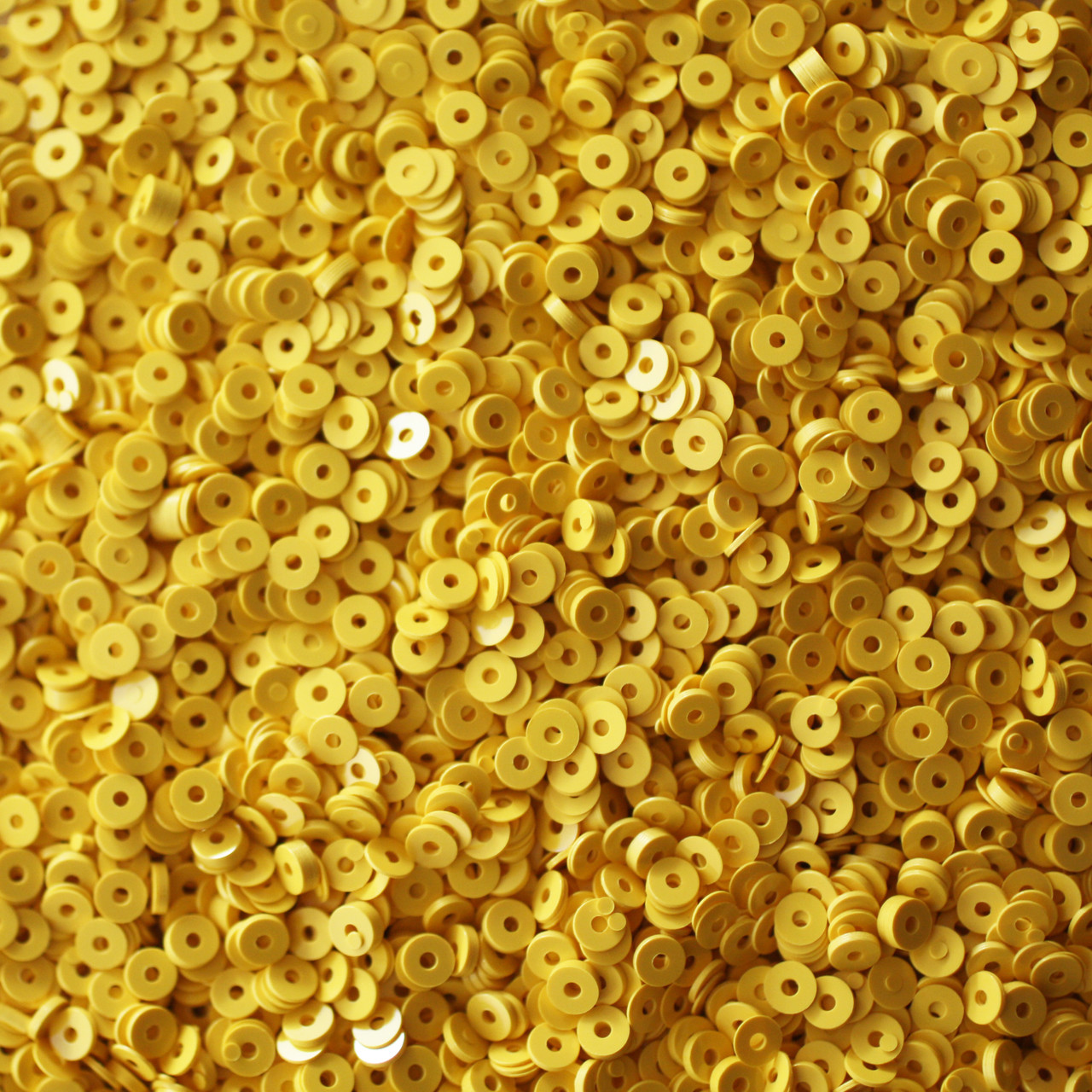 3mm Sequins Yellow Opaque - SequinsUSA