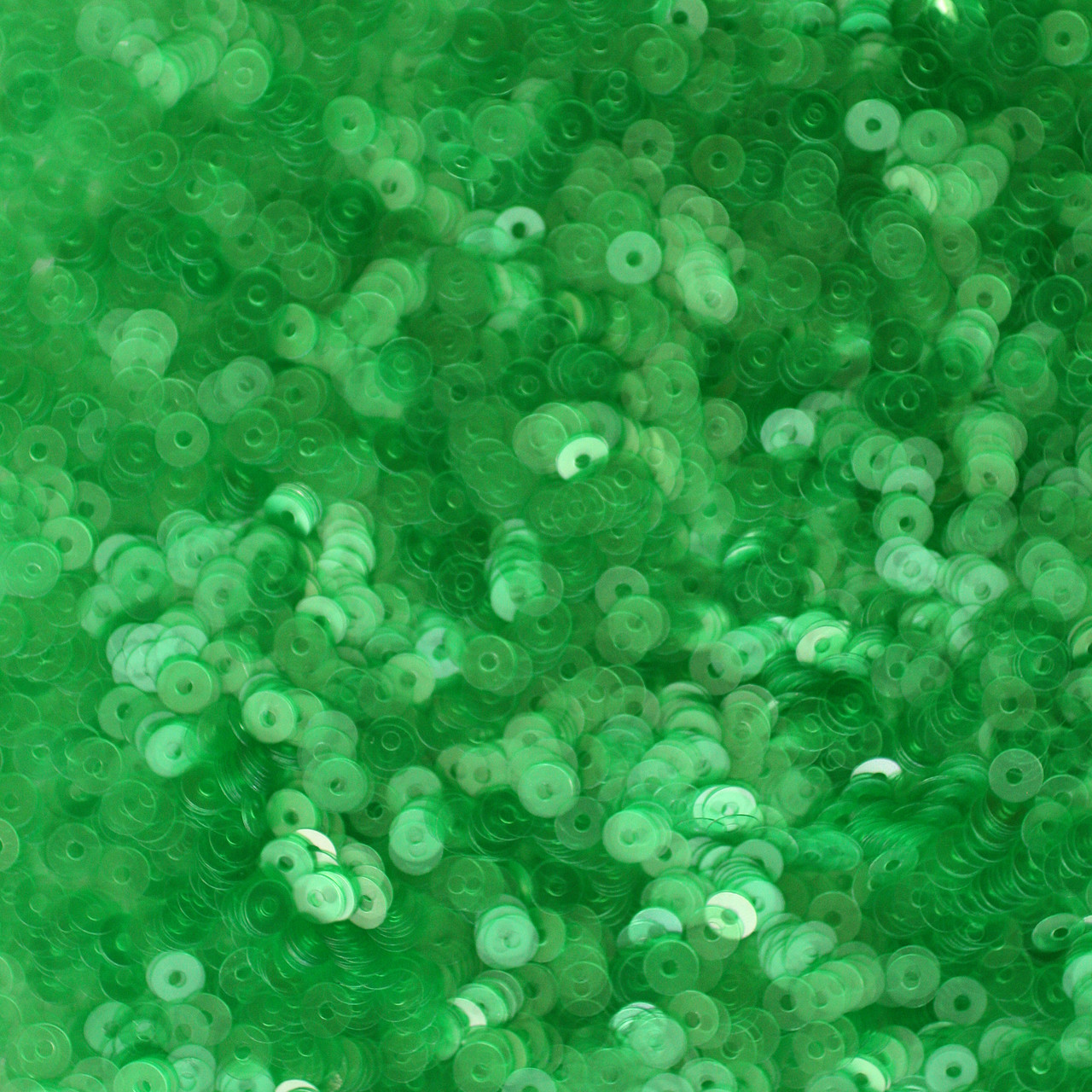 3mm Sequins Fresh Green Transparent See-Thru