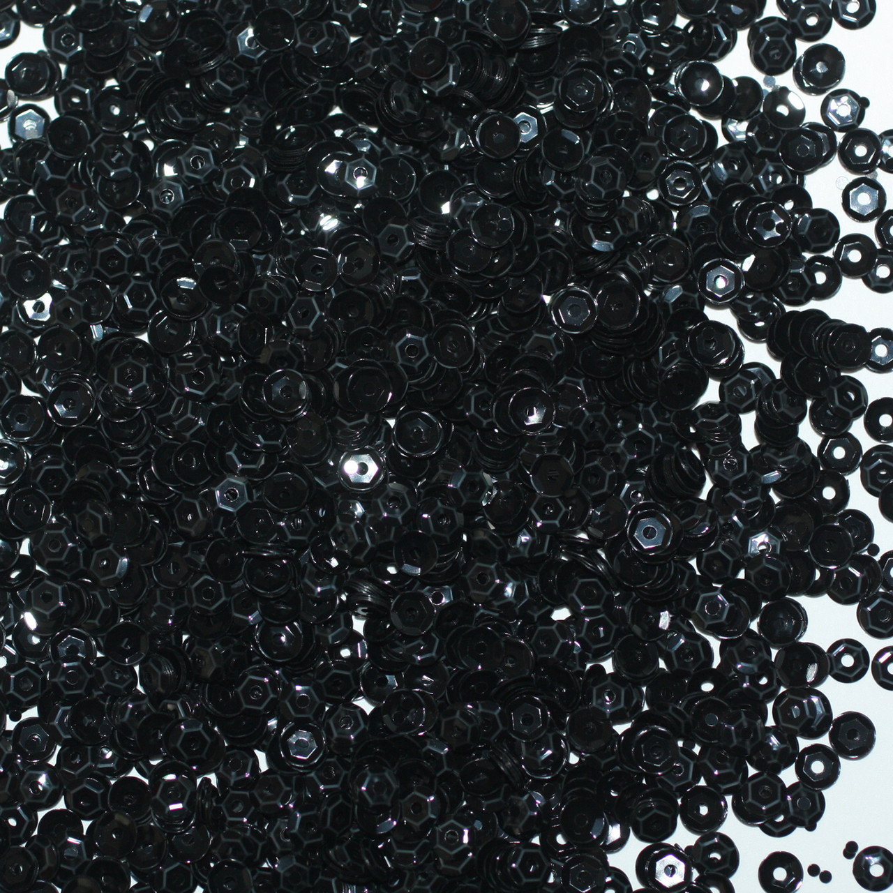 4mm Cup Sequins Black Metallic