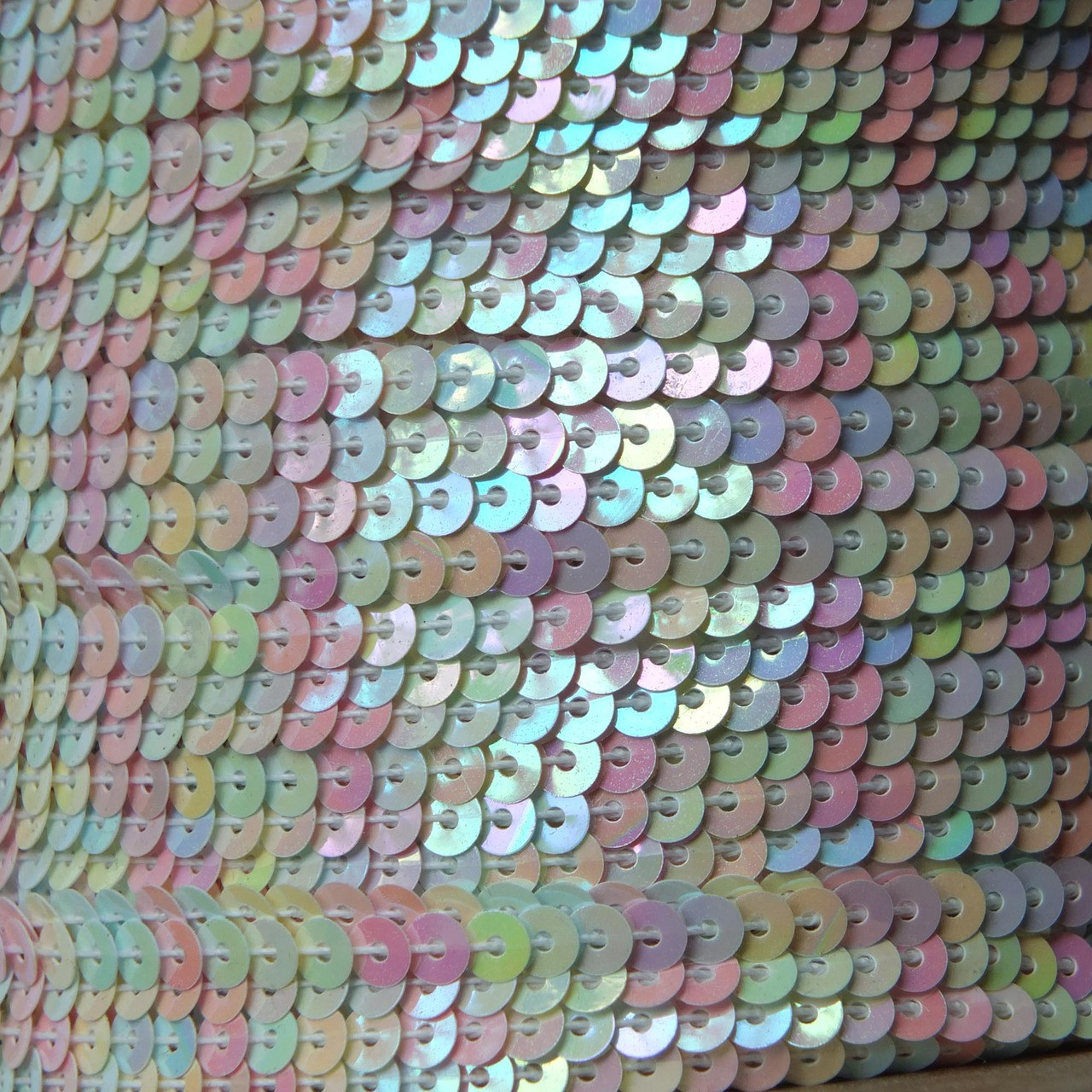 Sequin Trim 4mm Pretty Pastel Iridescent Opaque - SequinsUSA