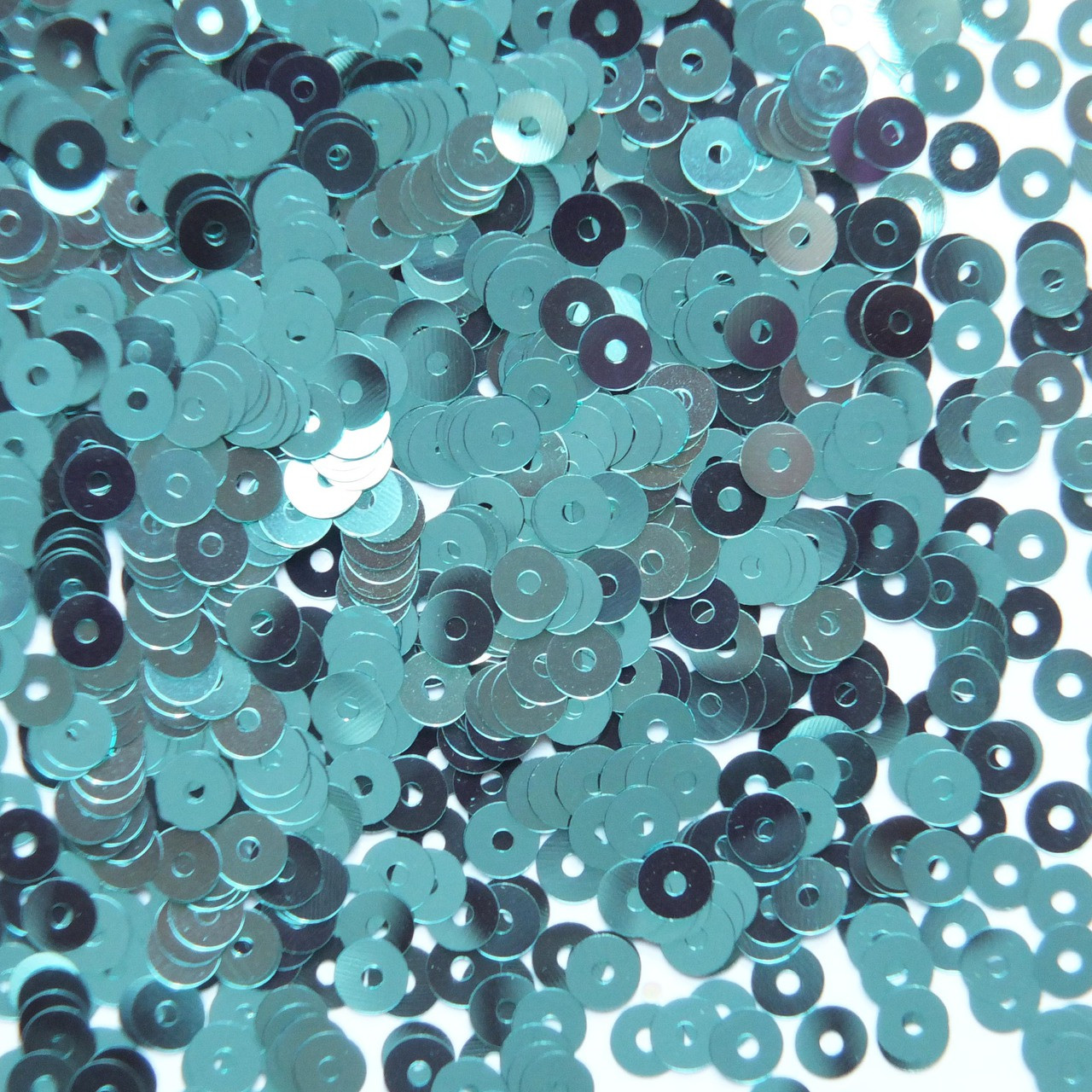 4mm Sequins Aqua Blue Metallic