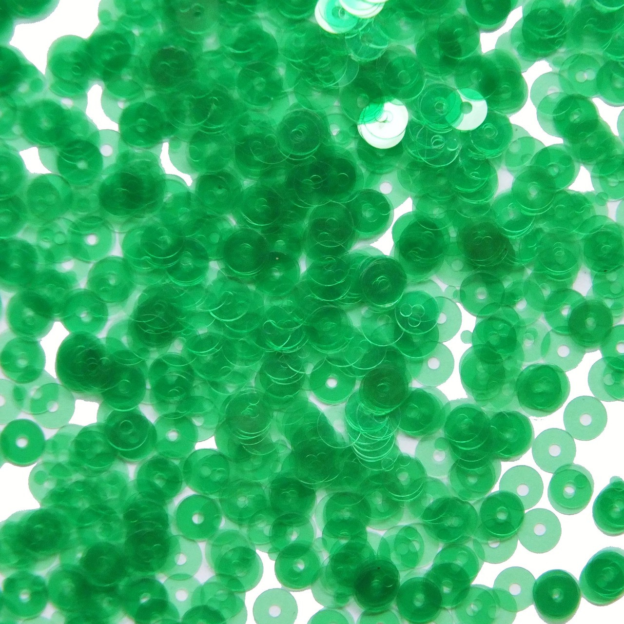 4mm Sequins Fresh Green Transparent See-Thru