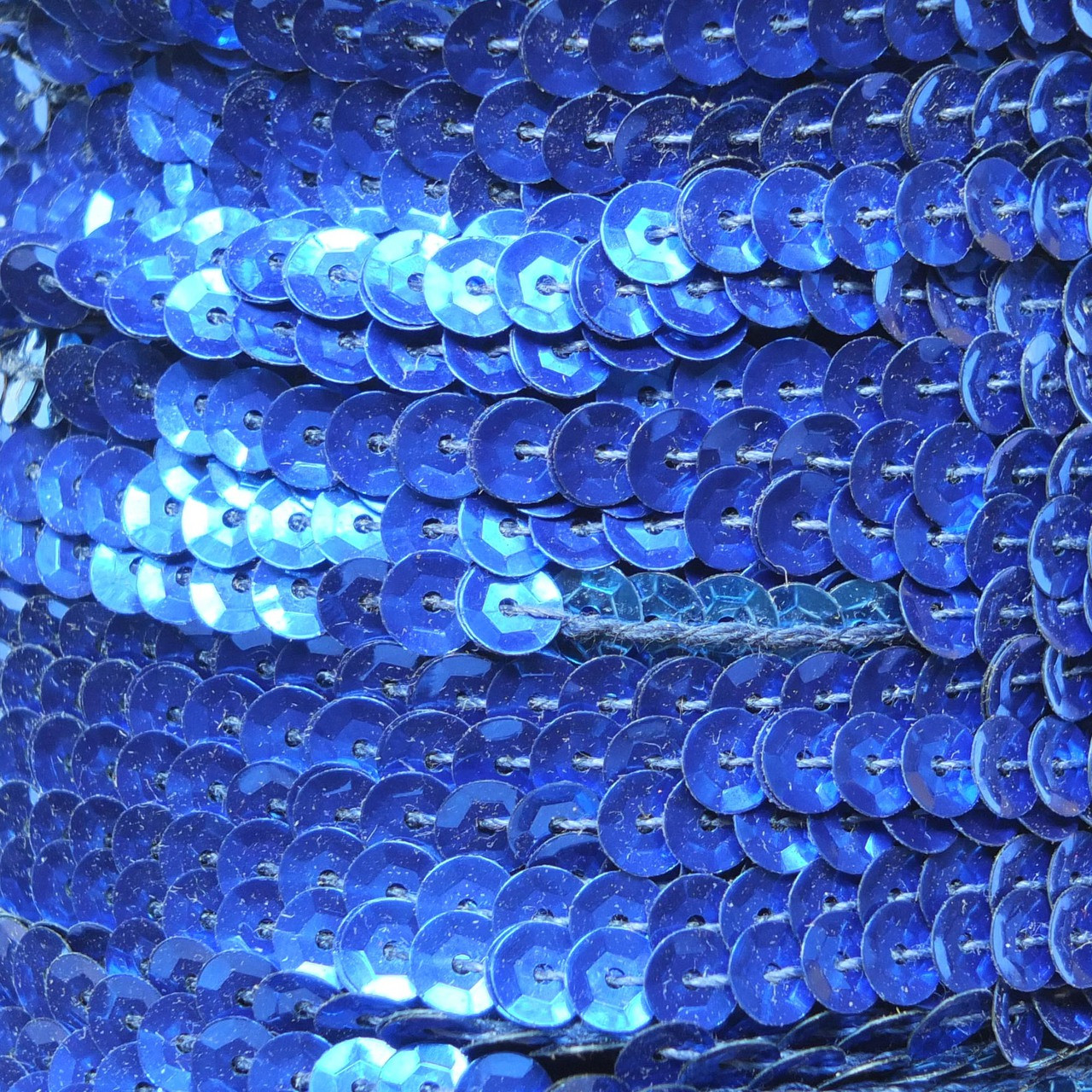 Sequin Trim 5mm Cup Royal Blue Metallic