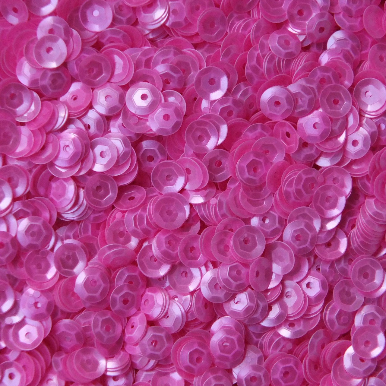 5mm Cup Sequins Satin Hot Pink Neon Opaque