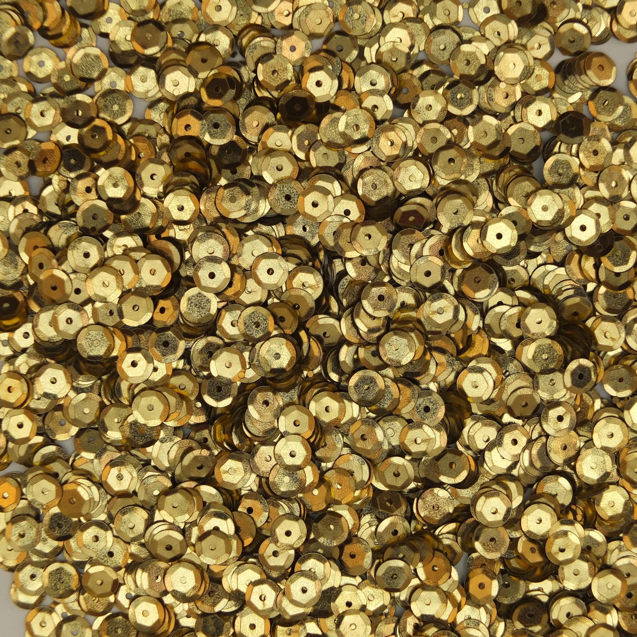 6mm Cup Sequins Gold Semi Matte