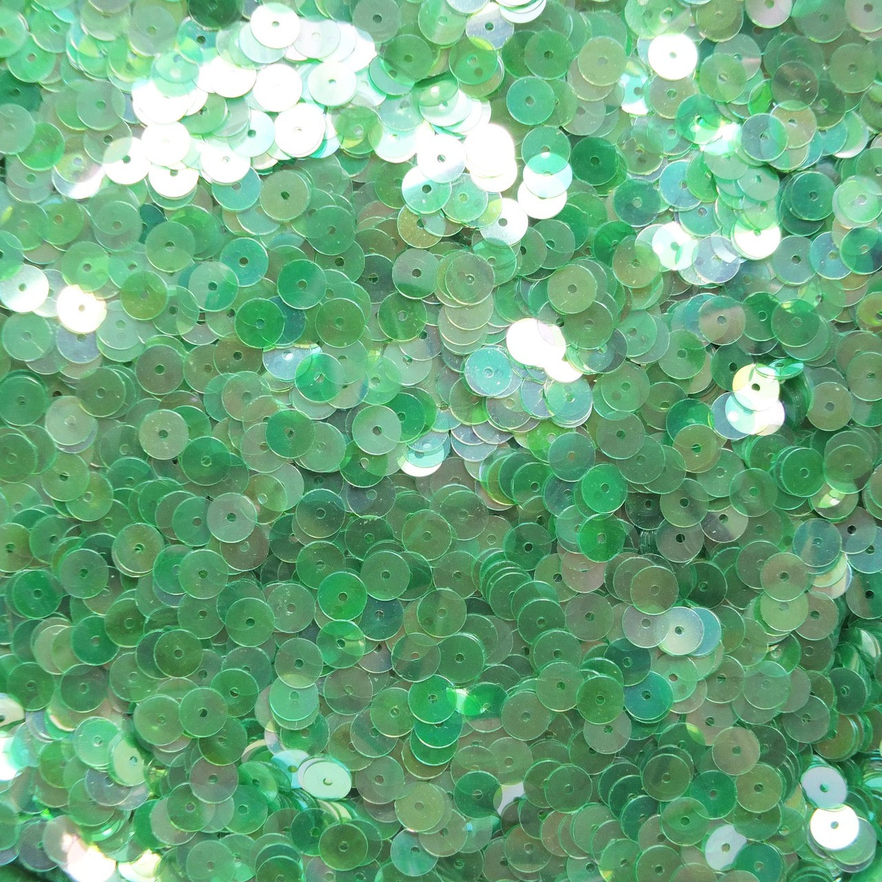 6mm Sequins Green Crystal Rainbow Iris Iridescent