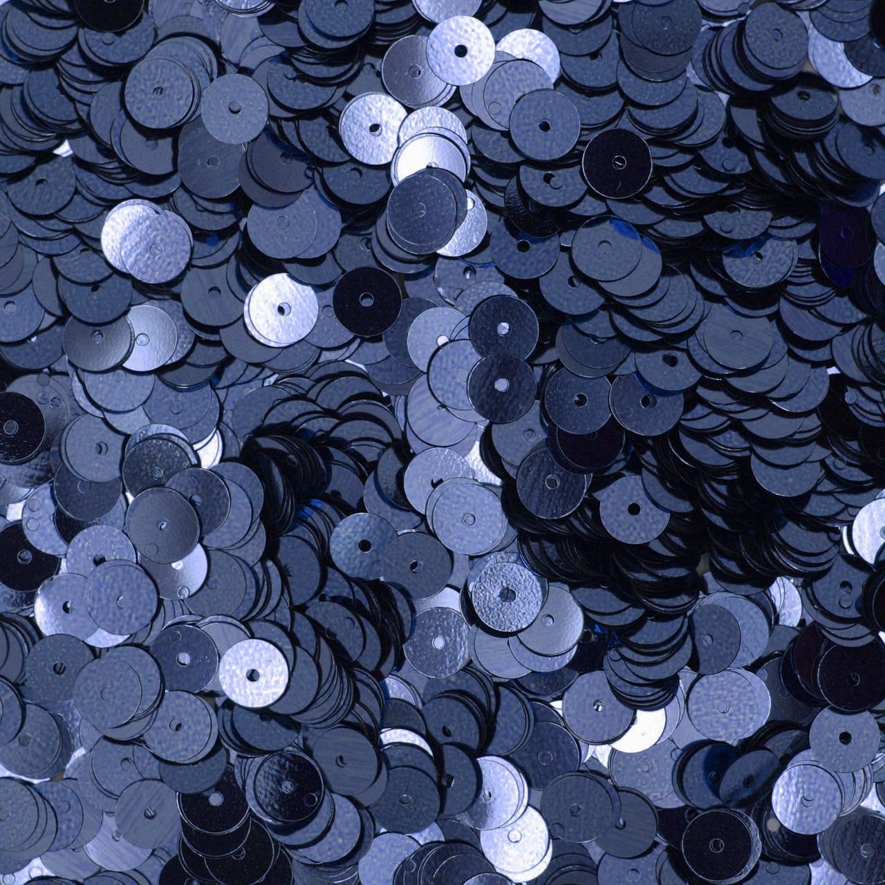 6mm Sequins Navy Blue Metallic - SequinsUSA