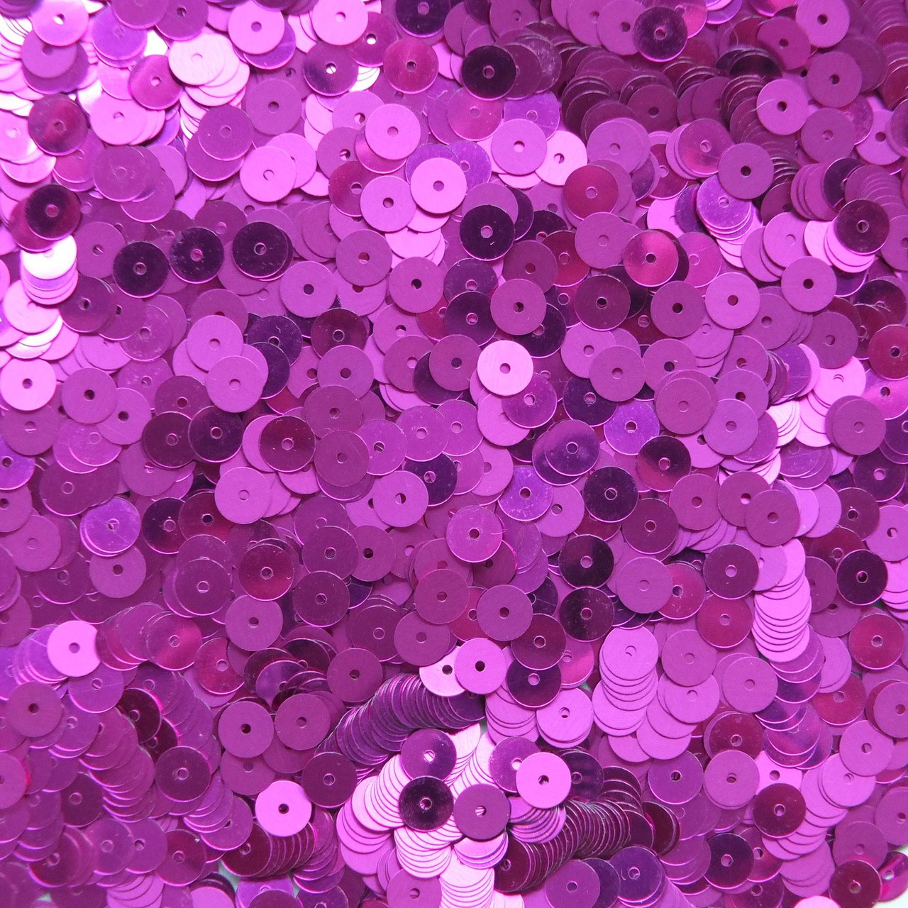 6mm Sequins Fuchsia Pink Semi Frost Rainbow