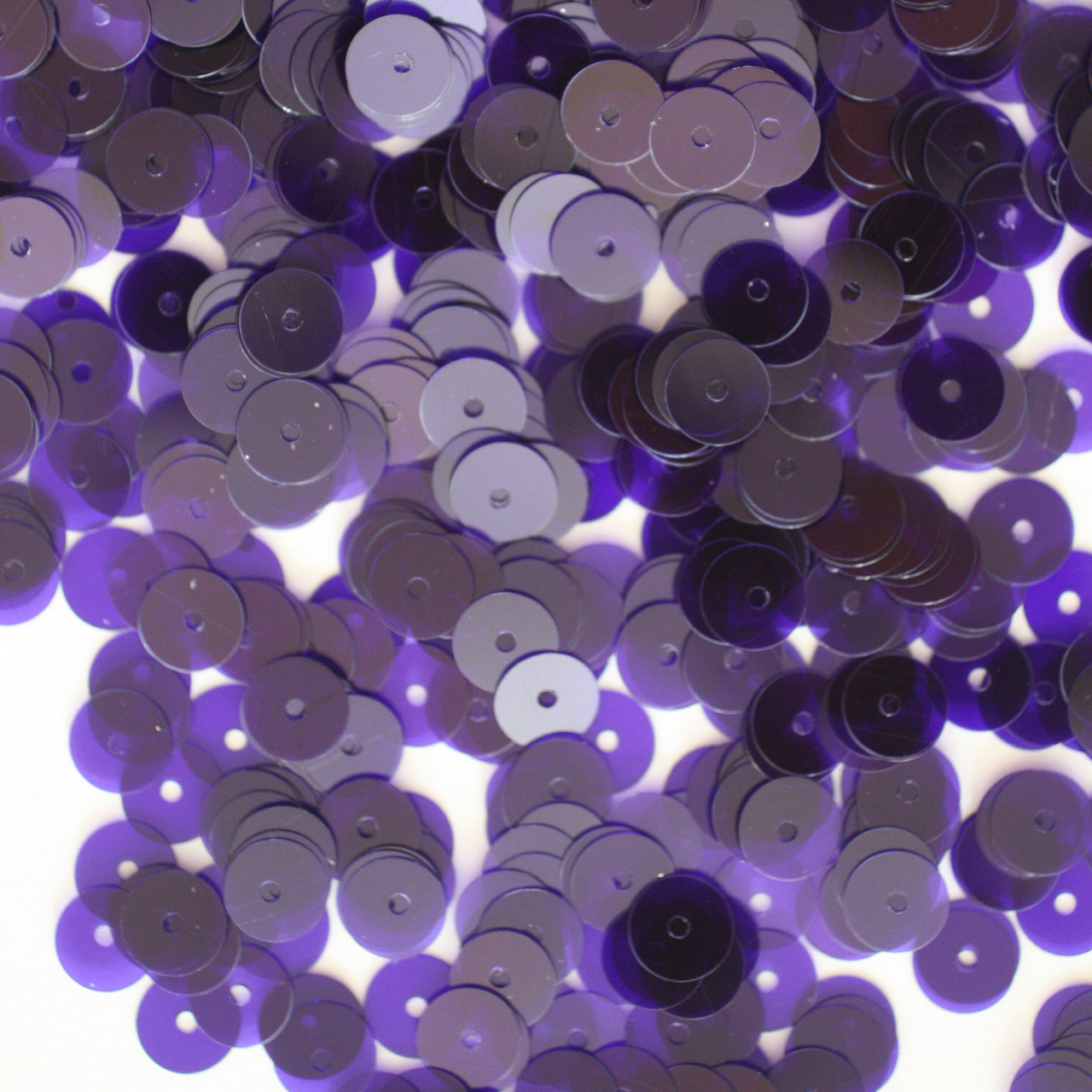 6mm Sequins Plum Purple Transparent See-Thru