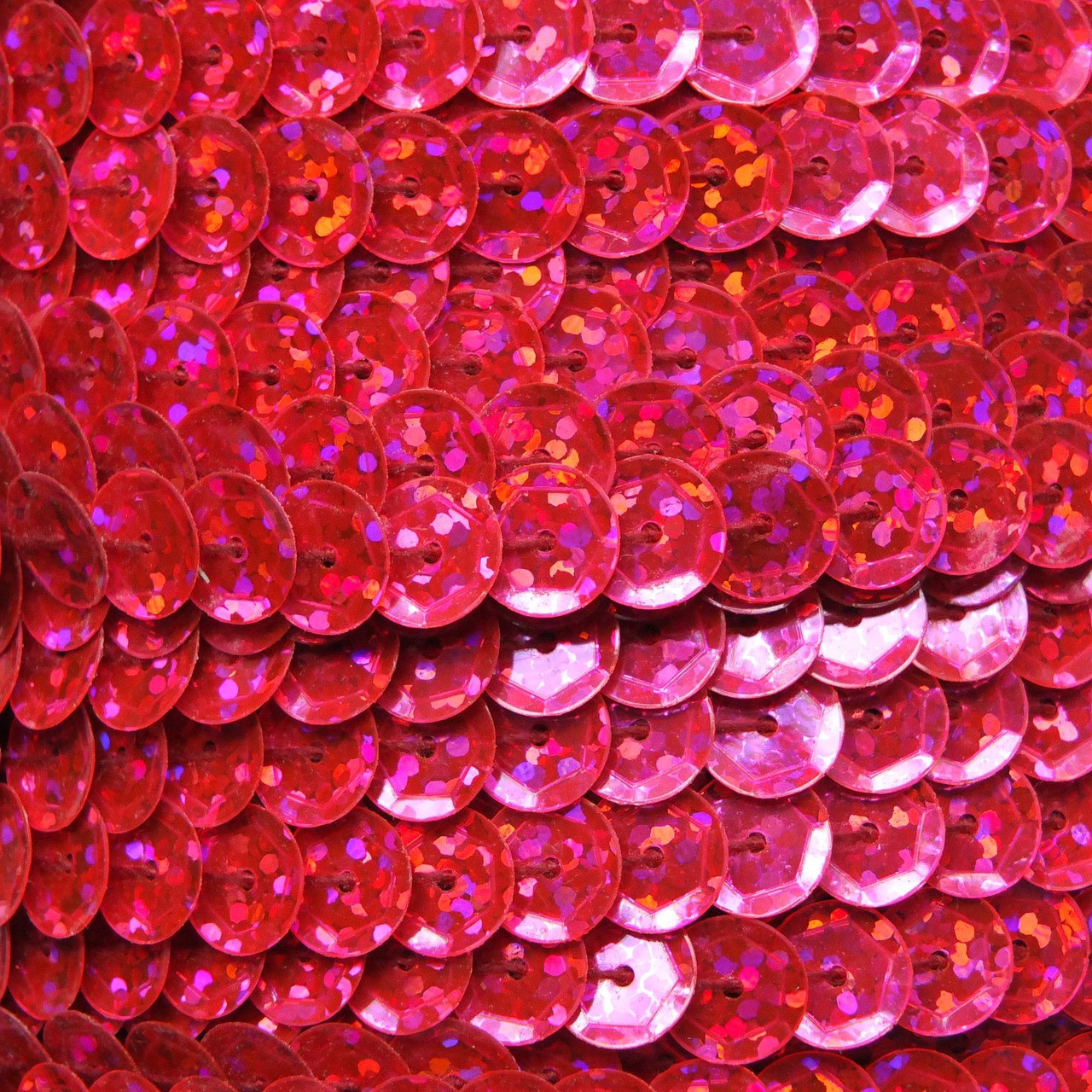 Sequin Trim 8mm Red Hologram Glitter Sparkle Metallic - SequinsUSA