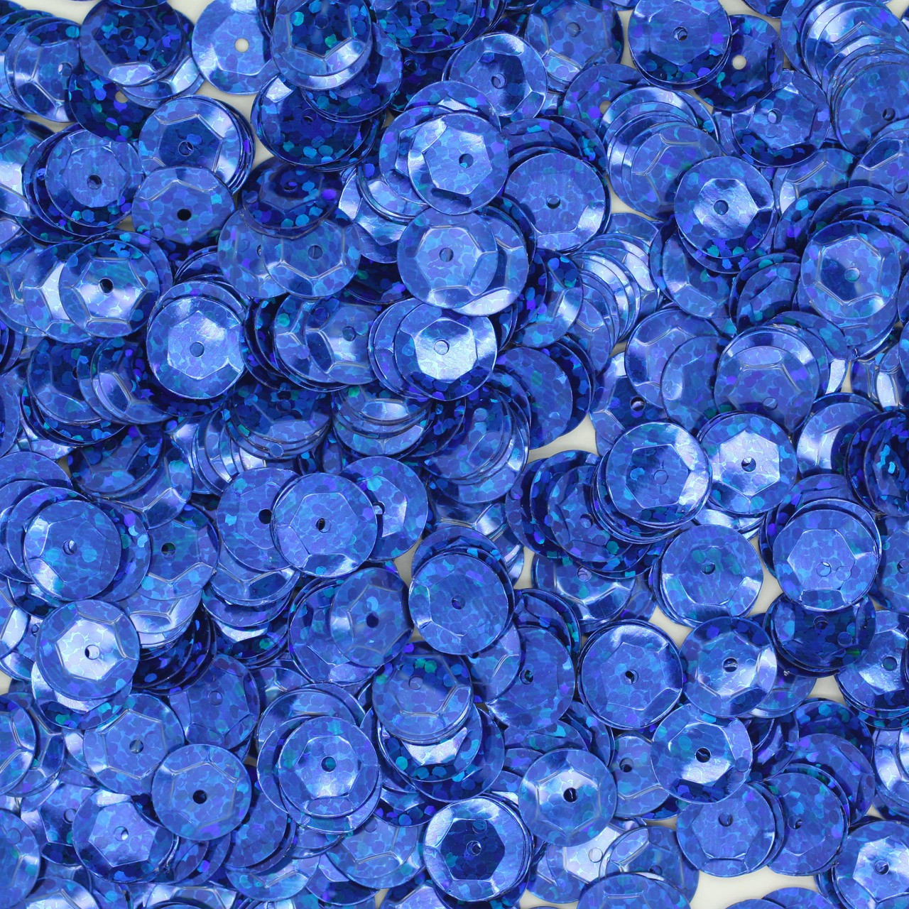 8mm Cup Sequins Royal Blue Hologram Glitter Sparkle Metallic