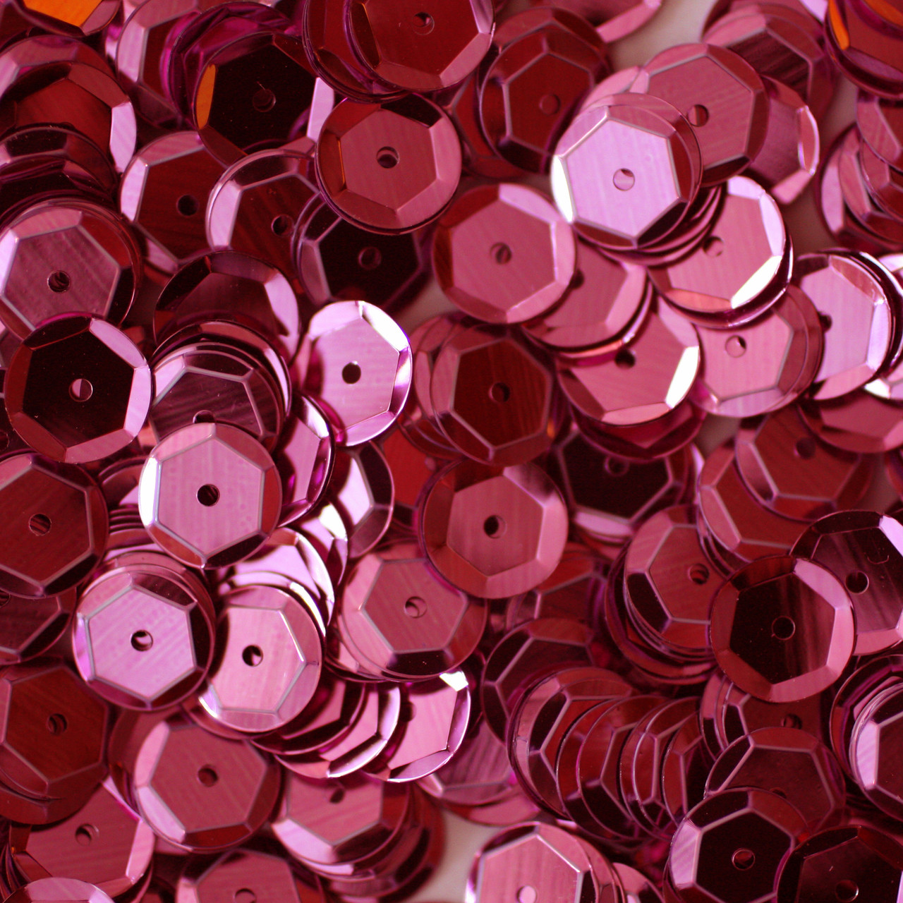 8mm Cup Sequins Deep Pink Metallic