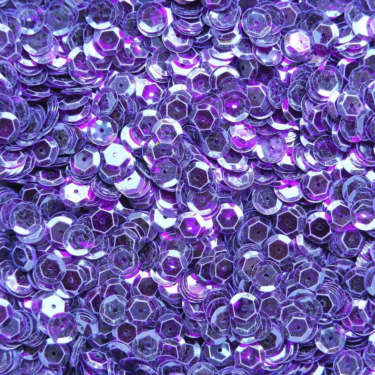 8mm Cup Sequins Deep Purple Transparent See-Thru