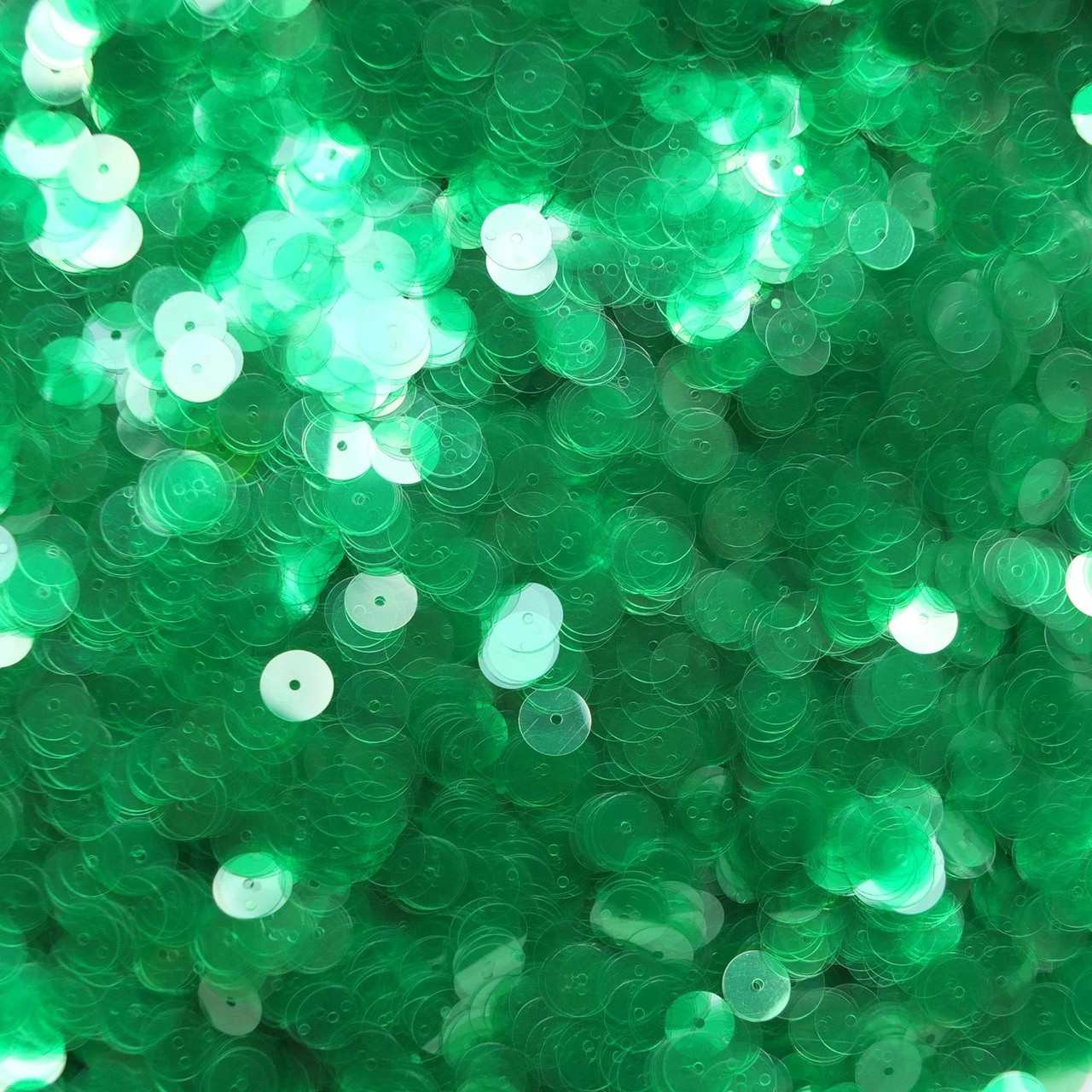 8mm Sequins Fresh Green Transparent See-Thru