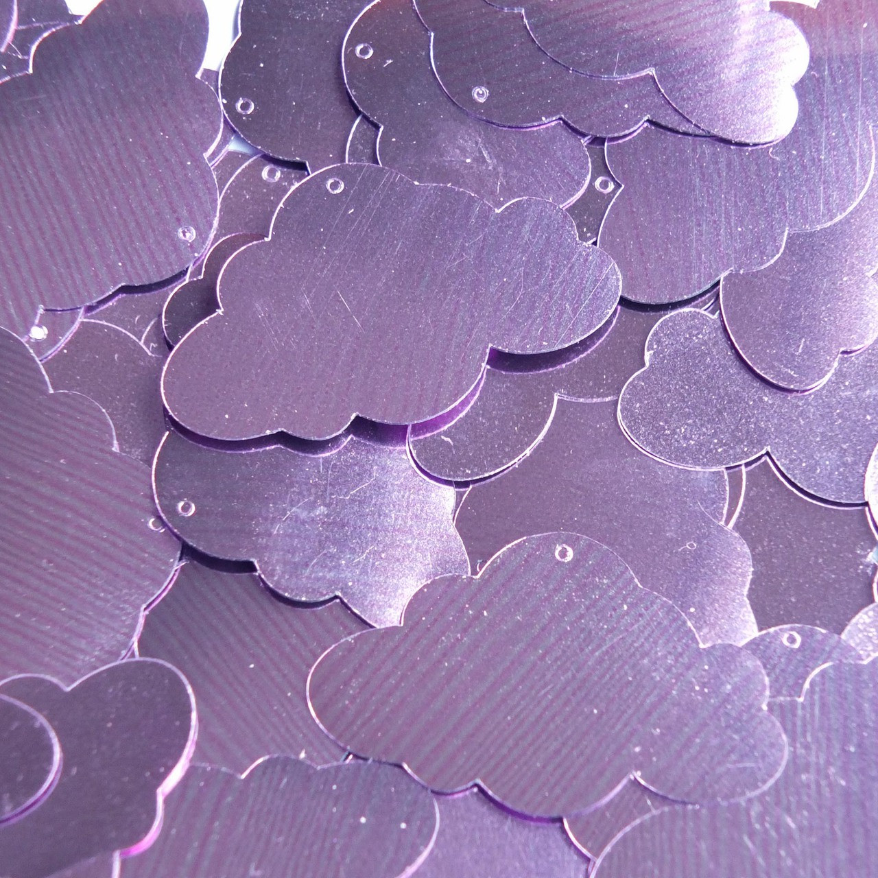 Cloud Sequin 1.5" Lavender Lilac Metallic