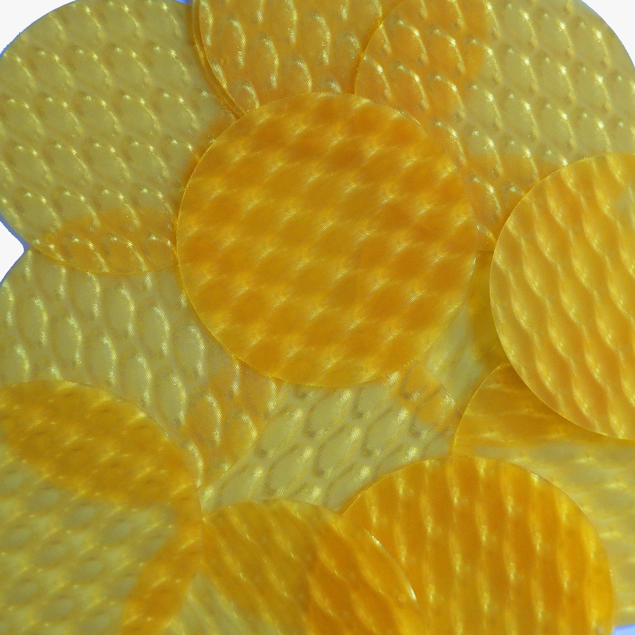 2" Sequins Yellow 3D Three Dimensional Reflector