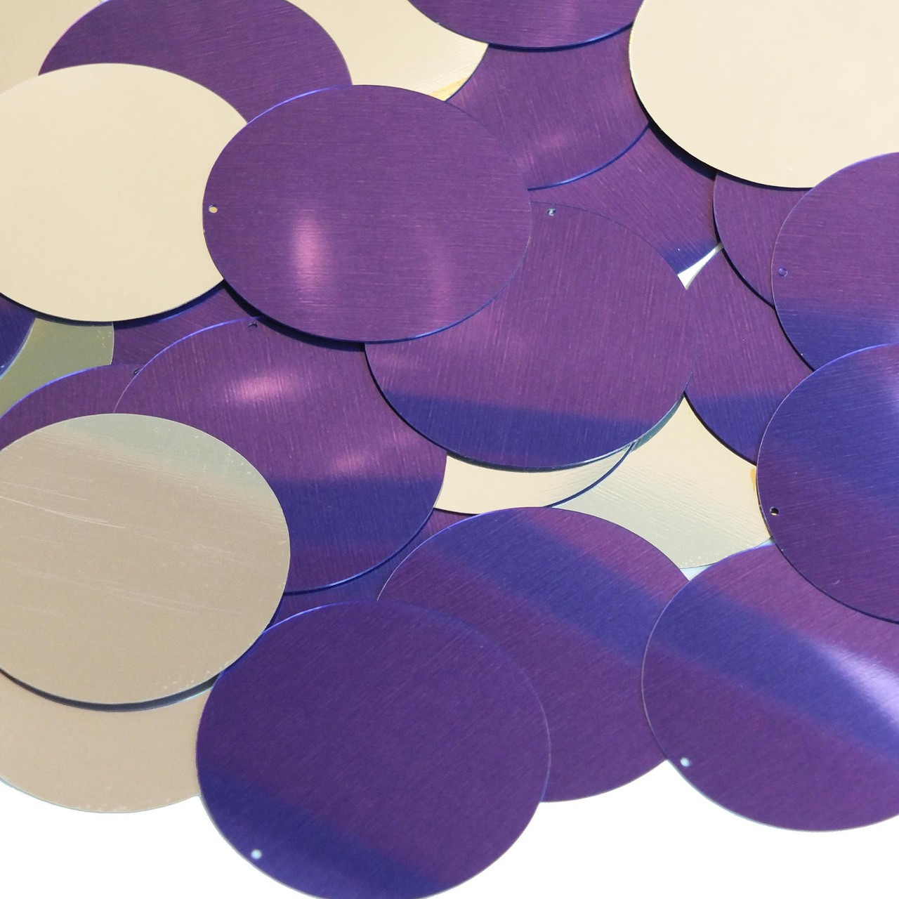 40mm Sequins Purple Silver Metallic